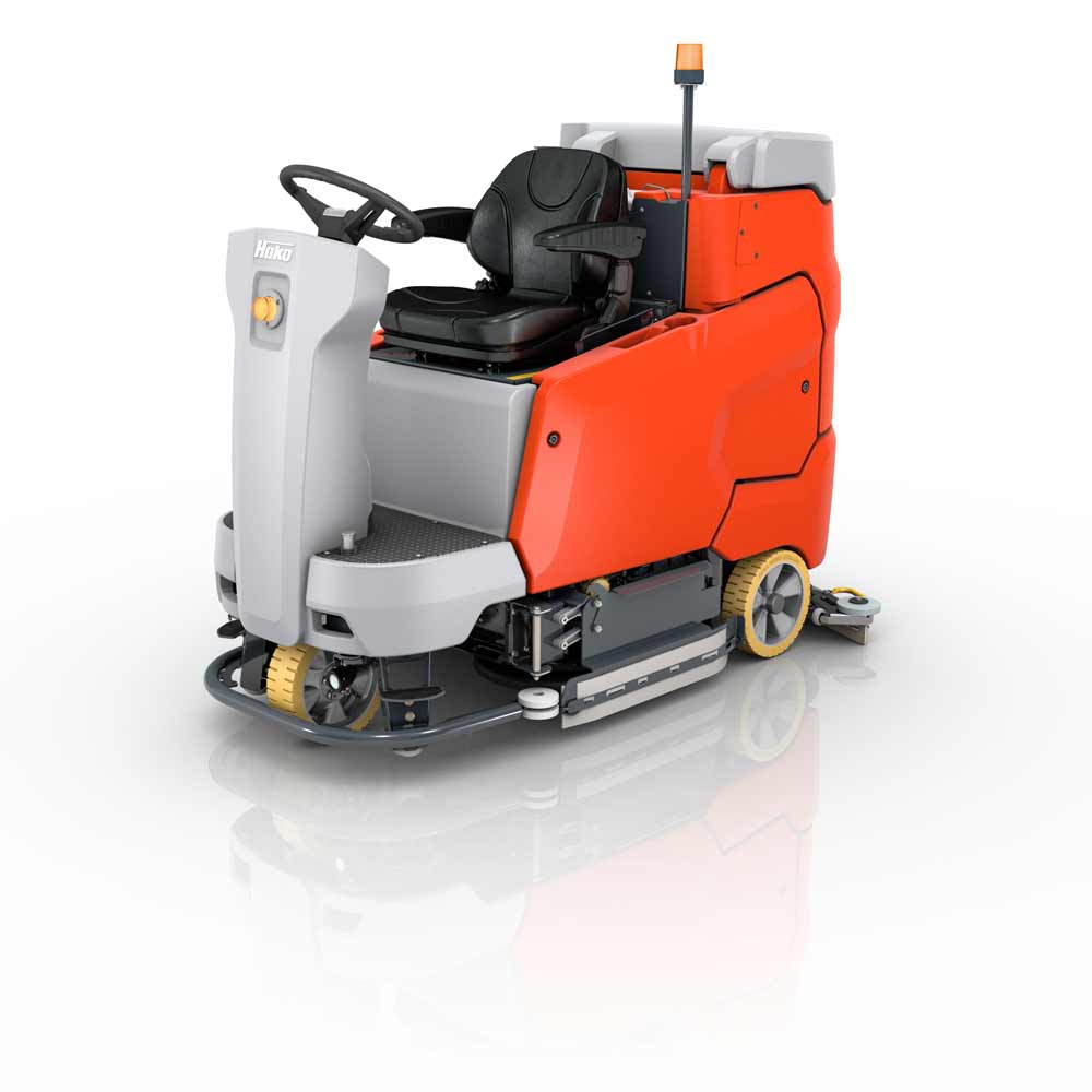 floor scrubber ride on hako scrubmaster b175r