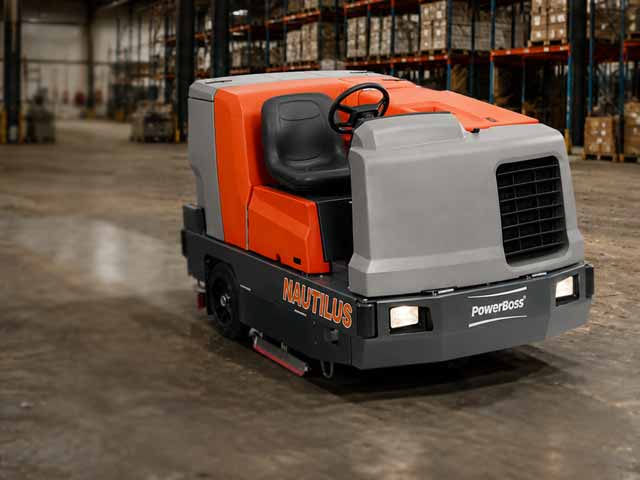 heavy duty scrubber sweeper powerboss