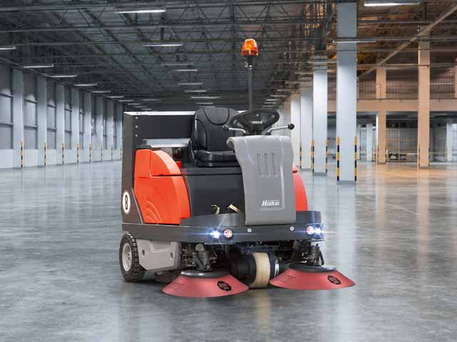industrial ride on vacuum sweeper hako sweepmaster 1200