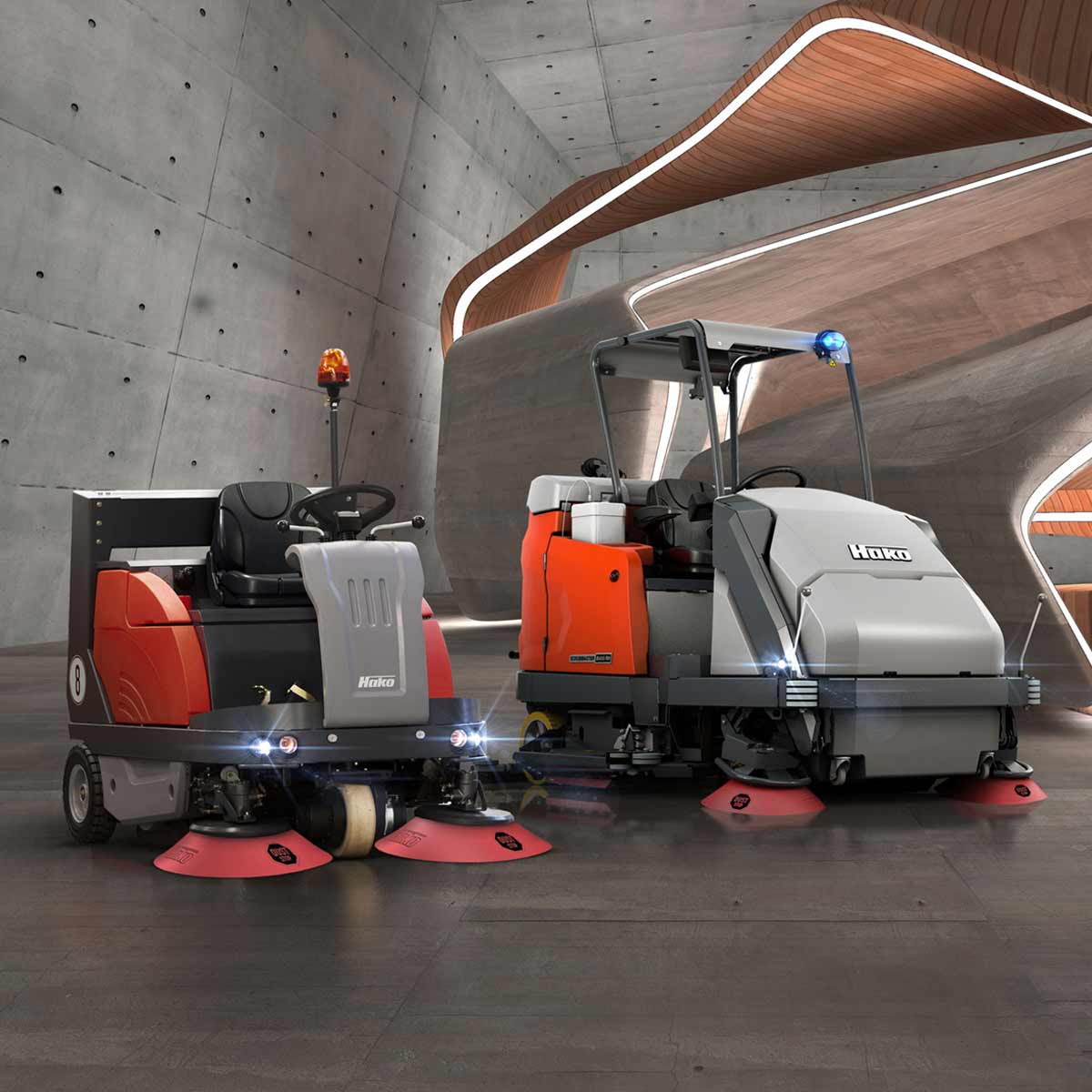industrial scrubber sweeper