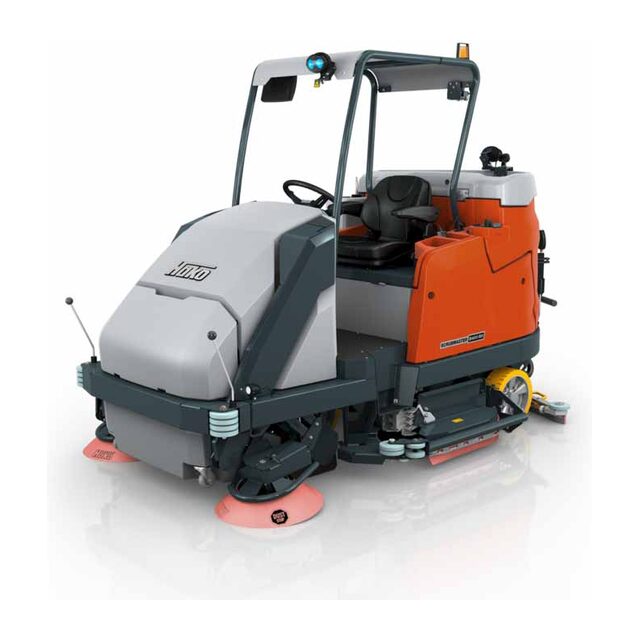 rent floor scrubber ride on hako scrubmaster 400r